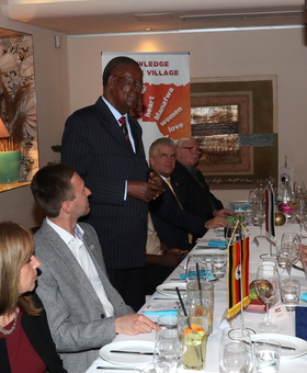 Dinner with Uganda's Minister of Tourism